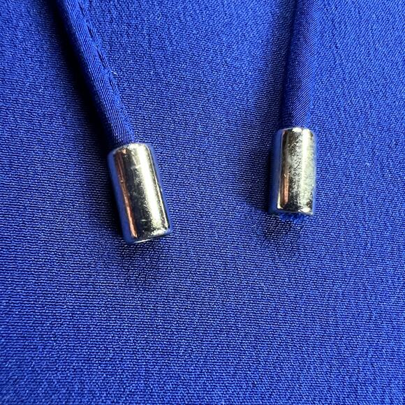 Amanda Uprichared Michaela Lace Up Silk Shift Dress Deep Royal Blue Size S - Picture 9 of 14